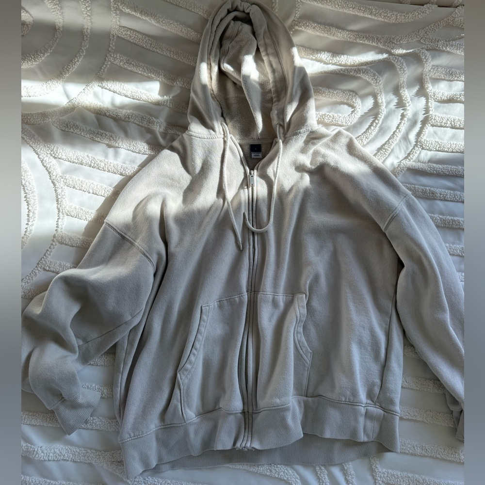 Old Navy Cream Zip Up Hoodie